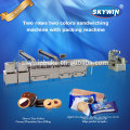 Newest Biscuit Creaming Sandwich Machine with Biscuit Wrapping Packing Machine
